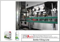 Vloeibare Flessenvullenlijn met Fles het Afdekken Machine en Dubbele Zij Etiketteringsmachine