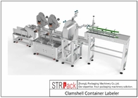 STR-ALS Fles Etiketteermachine Clamshell Container Labeler 95 - 120 Stuks/Min